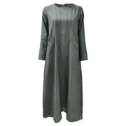 Aayomet Flowy Dresses For Women Women's Abaya Dress Prayer Dress Full Length Kaftan With Hijab Dubai Maxi Dress,Gray XL