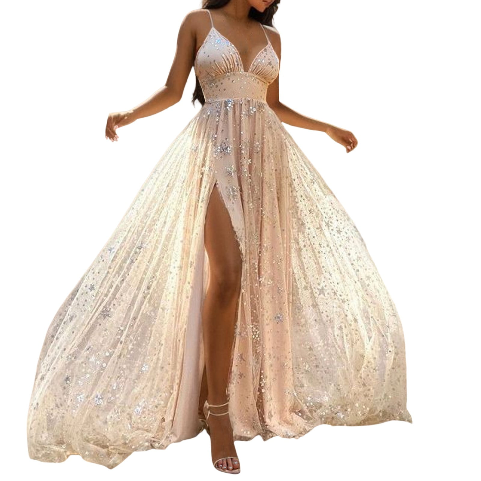fitted lace wedding dress Plus Size Sequin Mermaid Gown | One Shoulder Dress main image 1