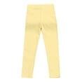 thumbnail image 1 of Aayomet Girl Leggings Toddler Girls Basic Solid Cotton Legging Kids Stretch Leggings (Yellow,9-10 Years), 1 of 4