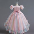 thumbnail image 1 of Aayomet Girls Dress A-line Cute Handbag White Princess Christmas Dress,Pink 4-5 Years, 1 of 5