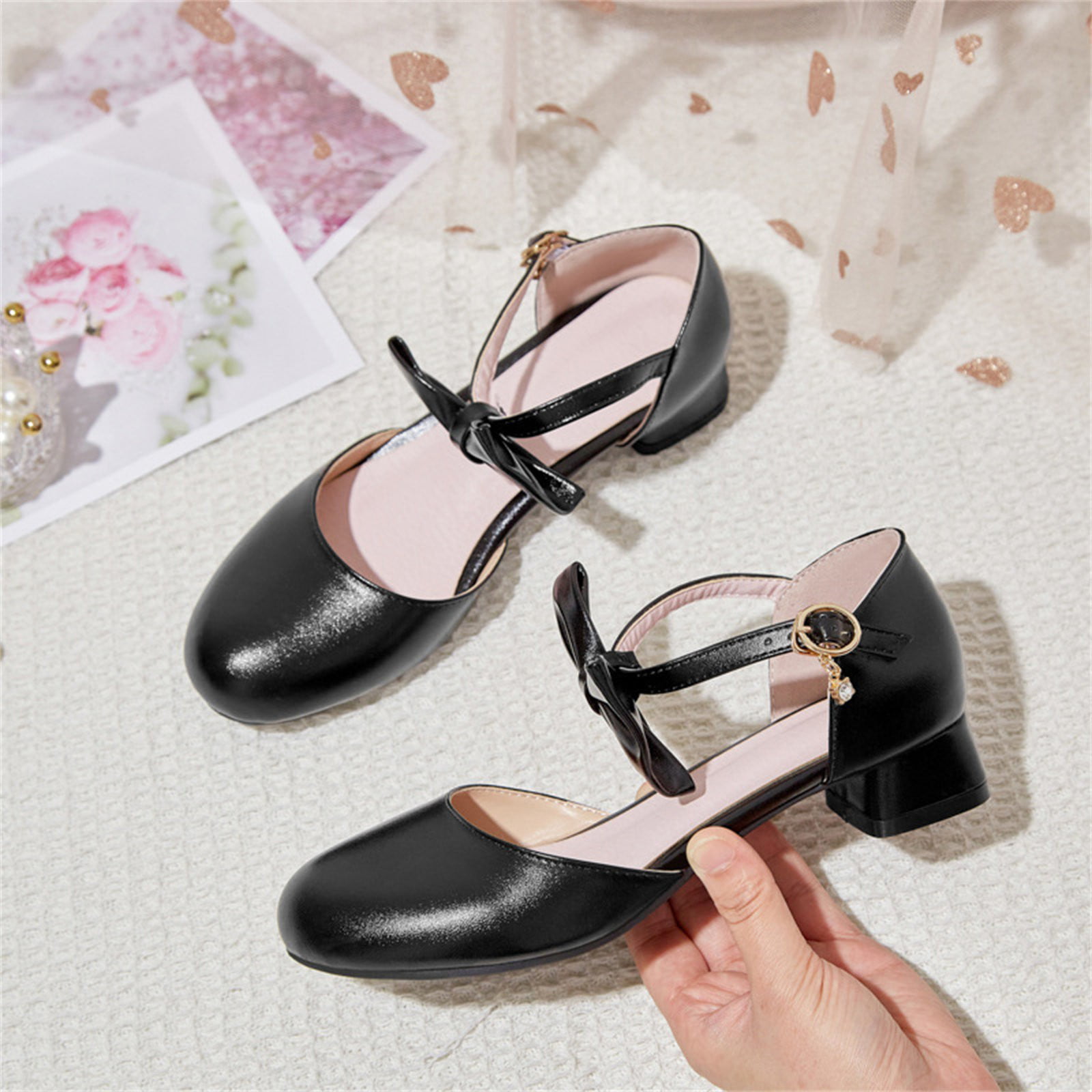 Children Girls High Heel Shoes For Kids Princess Sandals Fashion Diamond  Female Children High Heels For Party Wedding Woman - Leather Shoes -  AliExpress