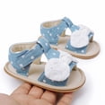 thumbnail image 1 of Aayomet Girls Open Toe Bowknot Shoes First Walkers Shoes Summer Toddler Flat Sandals Girls Sandals Size 3,Blue 4, 1 of 5