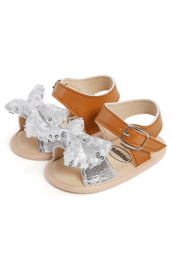 Girls Shoes Outdoor Baby Walk Shoes For Summer Toddler Girls Sandals Summer First Baby Sandals Girl Sandals,Silver 6