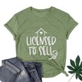 thumbnail image 1 of Aayomet Graphic Tees For Women Letters Tee Neck Women Tunic Printing Tops Sleeve Short Shirts Graphic Tees For Women Green,S, 1 of 4