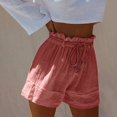 thumbnail image 1 of Aayomet Gym Shorts Womens High Waisted Leather Shorts with Pockets Wide Leg Shorts,Red XXL, 1 of 4