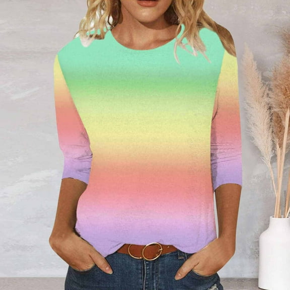 Aayomet Gym Tops For Women Women Casual Loose Long Sleeve Shirts Crewneck Solid Tops Pullover Sweatshirts with Pocket,Yellow M