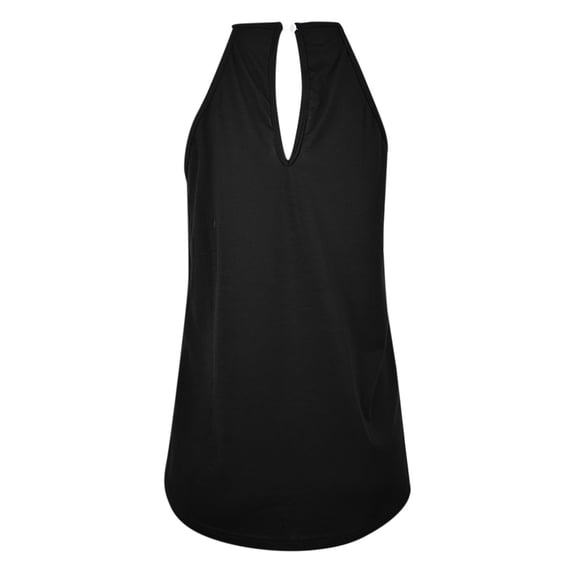 Aayomet Gym Tops For Women Women's Round Neck Basic Racerback Camisole Rib-Knit Solid Sleeveless Crop Tank Tops,Black M