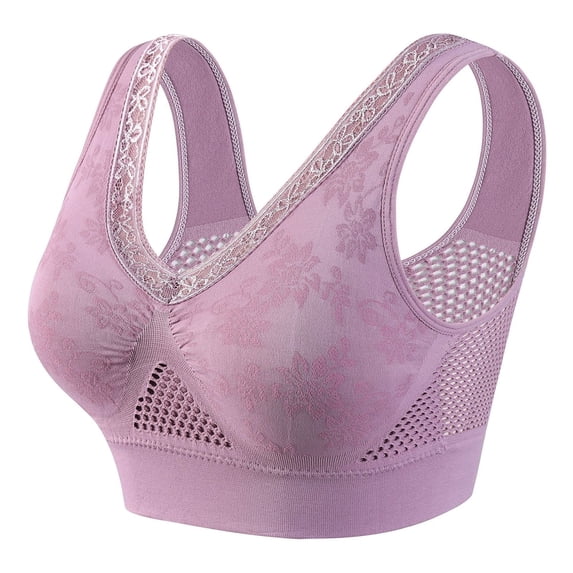 Aayomet Hana Bra for Senior Women, Cotton Buttonless Comfy Lifting Shaping Bras, Full Coverage Underwire-Free Bras