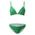 thumbnail image 1 of Aayomet High Waisted Bikini Swimsuits With Beach Jumpsuits Bikini Bathing Three Piece Women Suits Swimwears Tankinis Set,Green M, 1 of 1