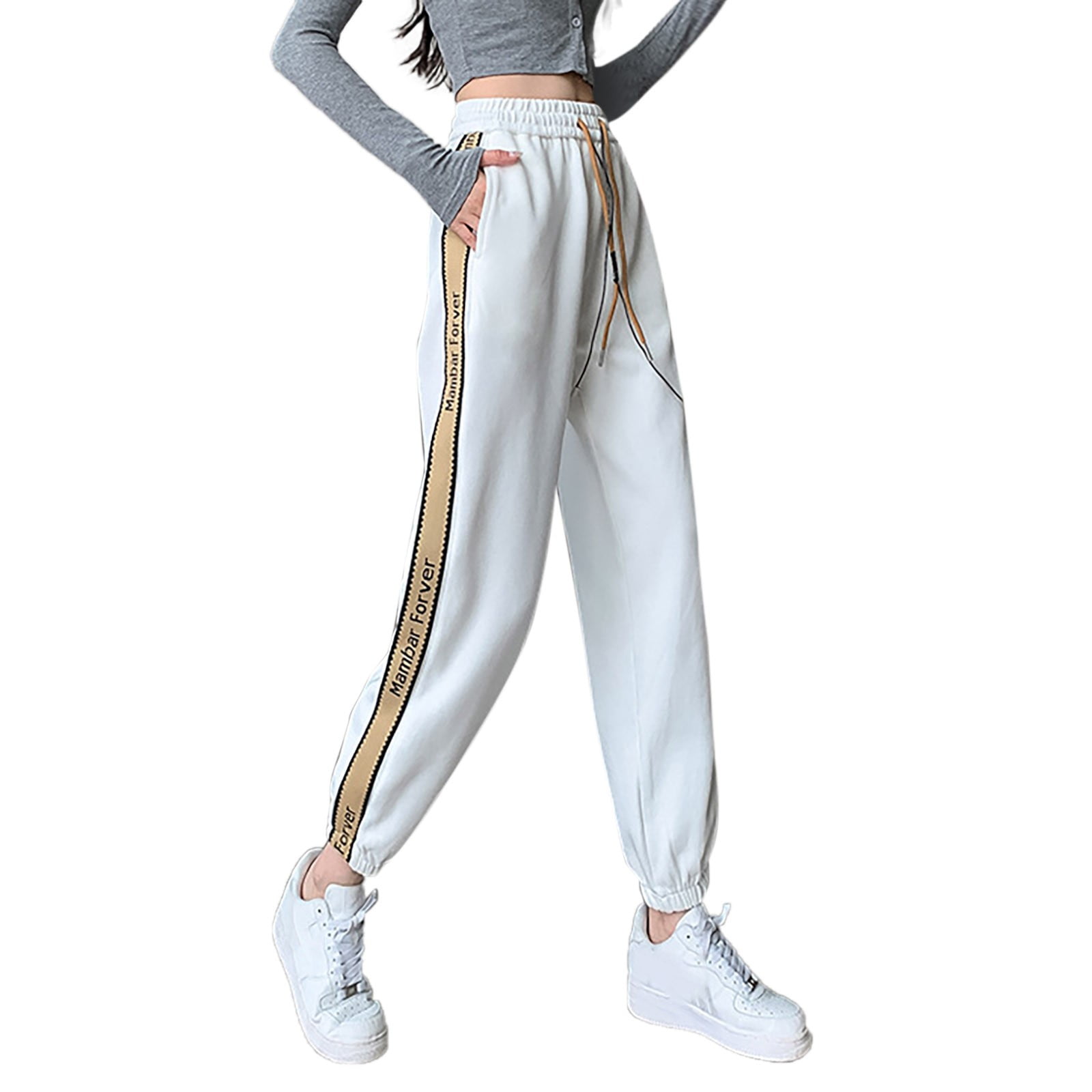 Kamo Fitness CozyTec High-Waisted Sweatpants for Women Baggy: Comfy Lounge  Pants with Pockets Crafte