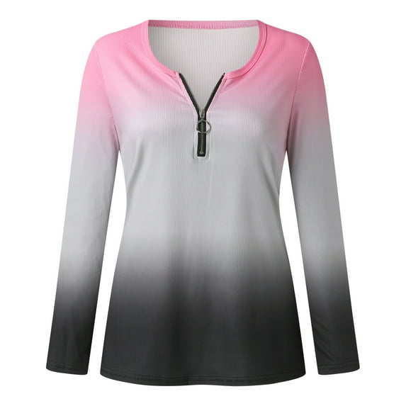 Aayomet Holiday Tops For Women Women's Crew Neck Ruffle Lantern Sleeve Causal Tunic Shirts Tops Blouse with Smocked Cuffs,Pink M