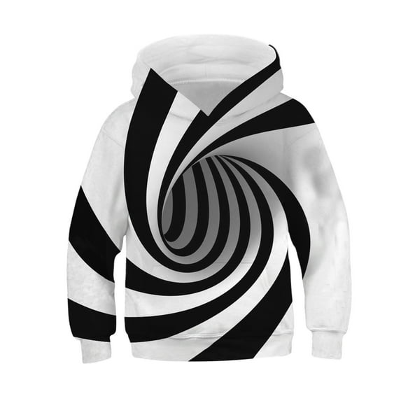 Aayomet Hoodies For Boys3D Cartoon Sweatshirts Hoodie Teen Boy With Pocket Pullover Kids Print Girl Tops Boys Tops Boys Sweatshirts,White 13-14 Years
