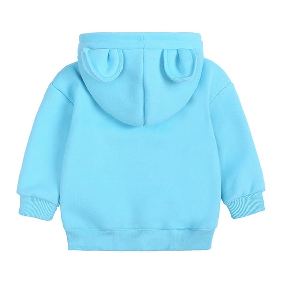Aayomet Hoodies For BoysInfant Hoodie Top Boys Sweatshirt Toddler Baby Solid Girls Cute Ear Boys Tops Rappers with Puppies Hoodie,Blue 3-4 Years