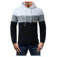 thumbnail image 1 of Aayomet Hoodies For Men Men's Autumn And Winter Color Matching Plaid Colorful Hooded Slim Sweater White Zip Up Hoodie Pullover Tops,S-3XL, 1 of 2