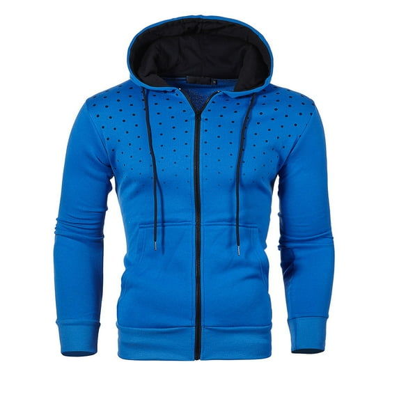 Aayomet Hoodies For Men Mens Draped Cardigans Long Sleeve with Hooded Pockets Long Shawl Ruffle,Blue M