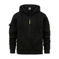 thumbnail image 1 of Aayomet Hoodies for Men Zip up Lightweight Hoodie Big and Tall Sweatshirt Casual Fashion Jackets Fall Tops with Zip Pockets,Black,XXL, 1 of 7