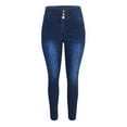 thumbnail image 1 of Aayomet Jeans For Women Women's Totally Shaping High Rise Skinny Jeans,Dark Blue M, 1 of 3