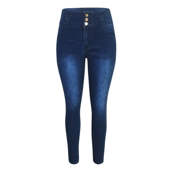 Aayomet Jeans For Women Women's Totally Shaping High Rise Skinny Jeans,Dark Blue M