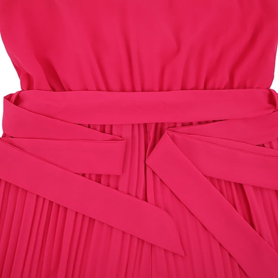 Aayomet Jumpsuits For Women 2023 Summer Womens Casual High Waist Sleeveless V Neck Slim Jumpsuit,Hot Pink L