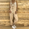 thumbnail image 1 of Aayomet Jumpsuits For Women Dressy Overalls Size Dungarees Plus Romper Casual Playsuit Women Loose Jumpsuit Baggy Women's,Khaki 3XL, 1 of 3