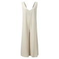 thumbnail image 1 of Aayomet Jumpsuits For Women Dressy Womens Casual Plus Size Workwear Loose Wide Leg Loose Jumpsuit,Beige One Size, 1 of 5