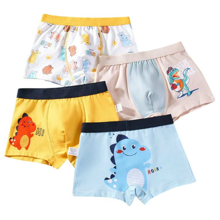 Aayomet Kids Children Boys Cotton Underwear Cartoon Underpants Shorts Pants  Trunks Briefs 4PCS Big Boys (Blue, 9-10 Years) 