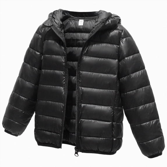 Aayomet Kids Girls Boys Winter Coat Lightweight Warm Hooded Puffer Jacket Packable Quilted Outerwear for School And Outdoor