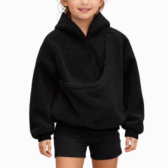Aayomet Kids Pouch Hoodie-Kokopaws Pet Hoodies with Dog Pouch Girls Pullover Animal Holder Long Sleeve Tops