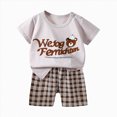 thumbnail image 1 of Aayomet Kids Toddler Baby Summer Clothes Boys Outfits Cute Printed Round Neck Sleeveless Tank Top Shorts Set, 1 of 3