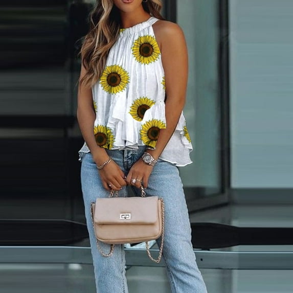 Aayomet Ladies Tops And Blouses Women's Organic Cotton Camisole Tank Top with Built-in Shelf Bra,White L