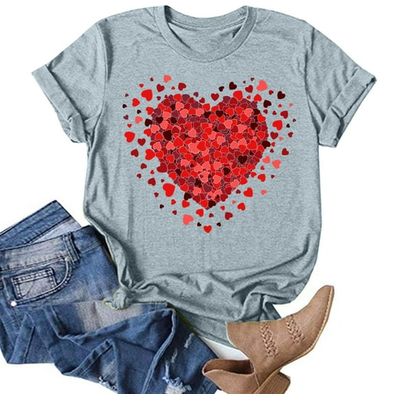 Aayomet Ladies Tops And Blouses Women's Oversized T Shirts Graphic Tees Letter Print Casual Summer Tops,Gray M