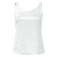 thumbnail image 1 of Aayomet Ladies Tops And Blouses Womens Silk Spaghetti Strap Camisole Satin Camisole Womens Tank Top,White 3XL, 1 of 5
