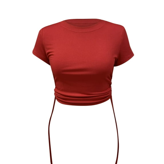 Aayomet Ladies Tops And Blouses Women's Strapless Tube Crop Tops Color Block Striped Sleeveless Cutout Twist Front Bandeau Cami Knitted Tube Top Shirt,Red XXL