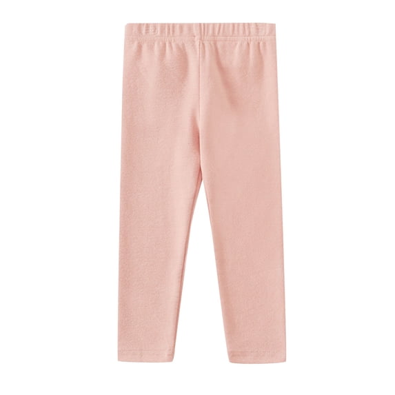 Aayomet Leggings for Girls Girls Leggings Winter Girls Cotton Fleece lined Leggings Pants (Pink,4-5 Years)
