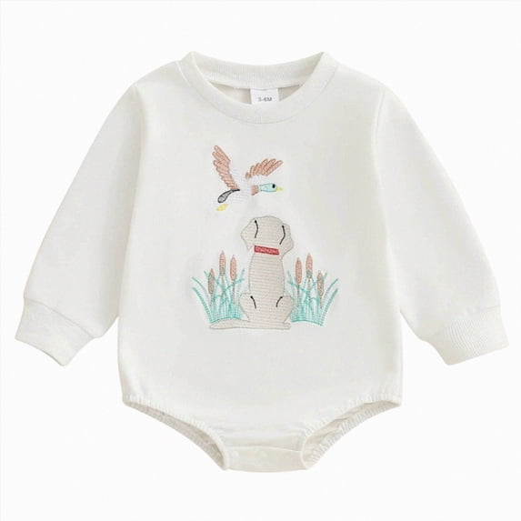 Aayomet Little Duckling Baby Romper Sweatshirt Mallard Duck Bodysuit Newborn Boy Girl Coming Home Outfit