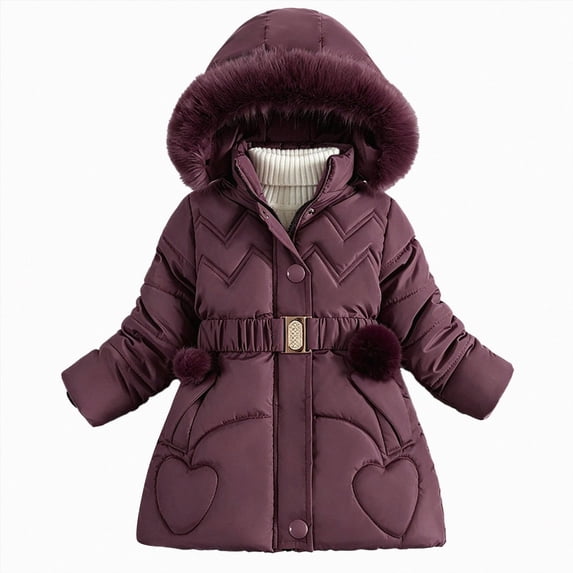 Aayomet Little Girls Winter Dress Coats Fleece Jacket Heavyweight Clothes Kids Outwear