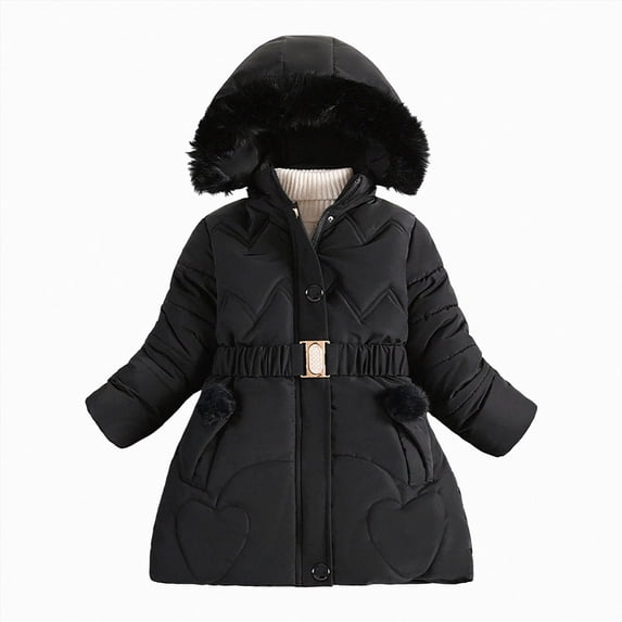 Aayomet Little Girls Winter Dress Coats Fleece Jacket Heavyweight Clothes Kids Outwear