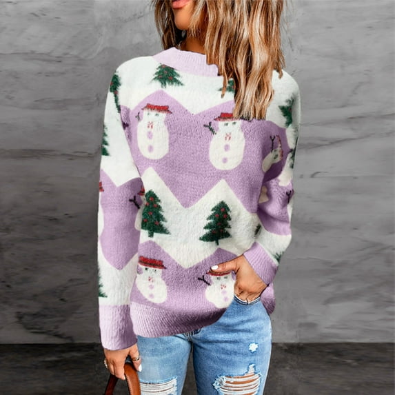 Aayomet Long Cardigan Sweaters For Women Women's 2022 Fall Sweaters Long Balloon Sleeve Boat Neck Knit Pullover Jumper,Purple S-XXL
