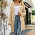 thumbnail image 1 of Aayomet Long Cardigan Sweaters For Women Cardigan for Women Lightweight Long Sleeve Solid Color Cardigan Blouse Casual Open Front Fall Cover Ups with Pockets,Beige S-XXL, 1 of 4