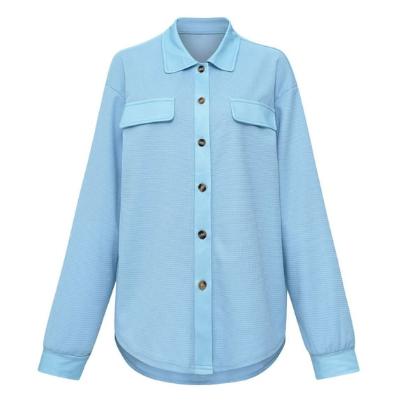 "Aayomet Long Coats For Women Women Swing Double Pea Coat Winter Long Overcoat Jacket,Light Blue S"