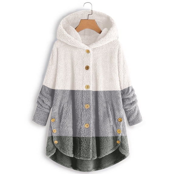 "Aayomet Long Coats For Women Women's Fuzzy Lapel Open Front Long Cardigan Coat Fur Warm Winter Outwear Jackets,A XXL"