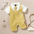 thumbnail image 1 of Aayomet Long Sleeve Bodysuit Baby Boy Baby Short-Sleeve Bodysuit Baby Layette Essentials Giftset Clothing Set,Yellow 0-3 Months, 1 of 5