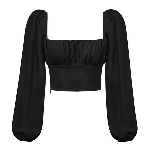 Aayomet Long Sleeve Tops For Women Womens Crewneck Pullovers Color Block Long Sleeve Side Split Pockets Tunic Tops,Black M