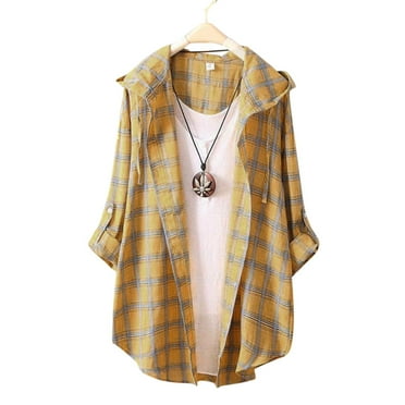 Aayomet Long Sleeve Tops For Women Womens Puff Sleeve Tops Fall Long Sleeve Tunic Tops Button Down Shirts Blouses,Yellow XXL