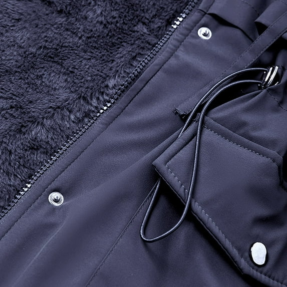 Aayomet Long Winter Coats For Women Women's Winter Thicken Cotton Coat Warm Parka Jacket with Removable Hood,Gray XL