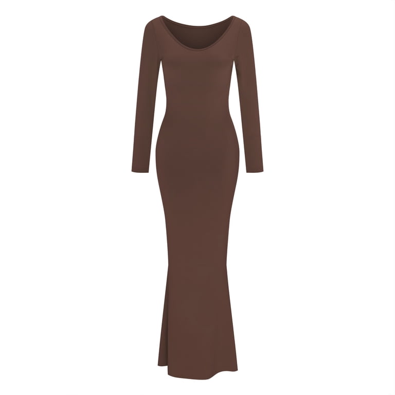 Aayomet Maxi Dress For Women Women's Dress Sweet & Cute V-Neck Bell Sleeve  Shift Dress Mini Dress,Brown X-S - Walmart.com