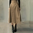 thumbnail image 1 of Aayomet Maxi Skirts For Women Women's Ankle Length High Waist A-line Flowy Long Maxi Skirt with Pockets,Khaki L, 1 of 4