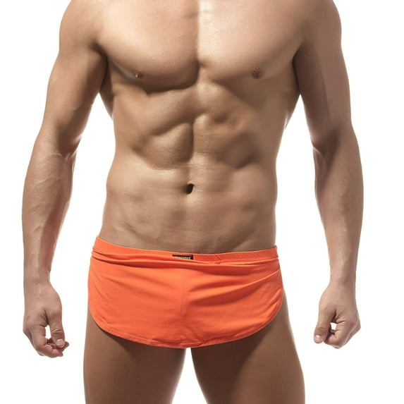 Aayomet Men Boxers Men's Brief Underwear - Underwear Comfort for Men,Orange M