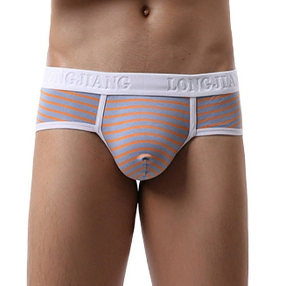 Aayomet Men'S Boxer Briefs Men's Tagless Briefs Covered Waistband Cotton Underwear,Orange S