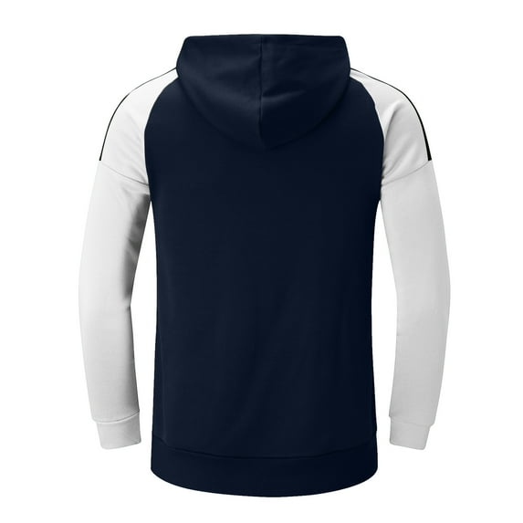 Aayomet Men'S Fashion Hoodies Mens Draped Cardigans Long Sleeve with Hooded Pockets Long Shawl Ruffle,Navy L